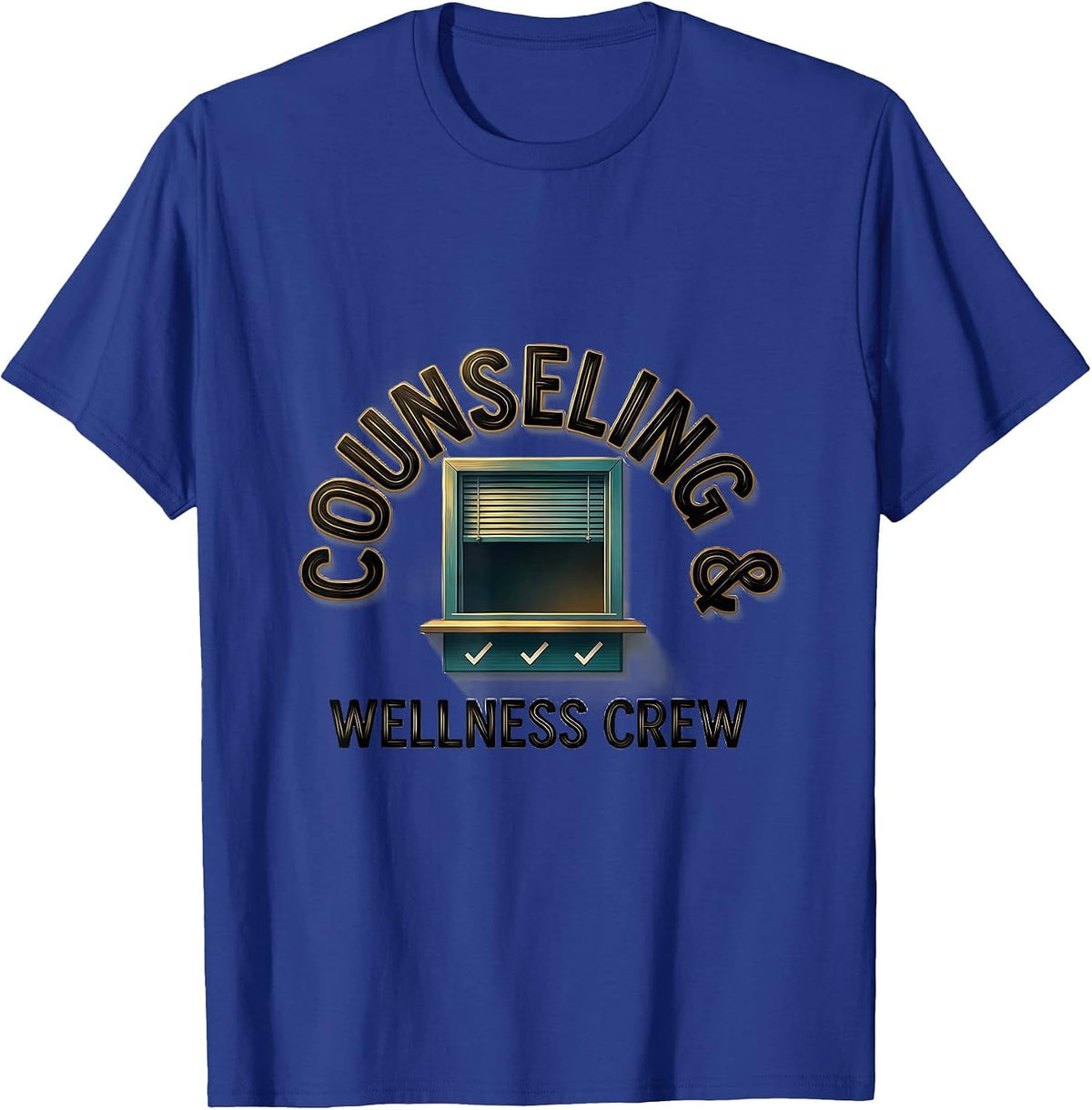 Men's Counseling Wellness Crew Sign Painter School Counselor T-Shirt - Royal Blue