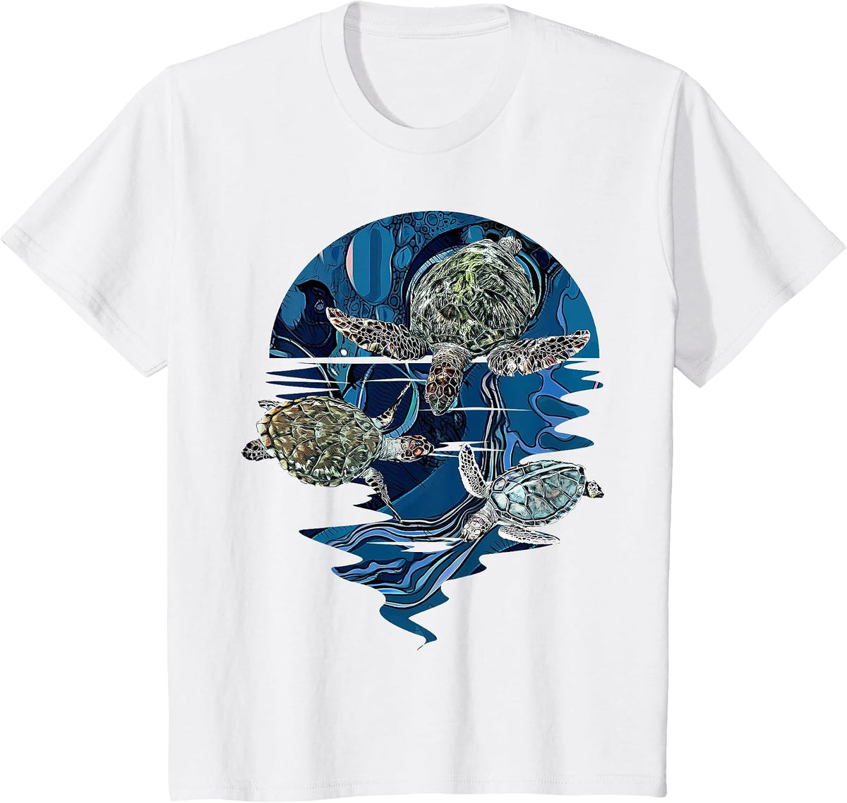 Sea Turtle Family I Ocean Life I Turtle T-Shirt - White