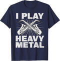 Funny Saxophone Art for Men Women Sax Lover Saxophone Player T-Shirt - Navy Blue