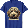 Goldendoodle Gold Standard Distressed Funny Dog Mom Gift T-Shirt - Royal Blue