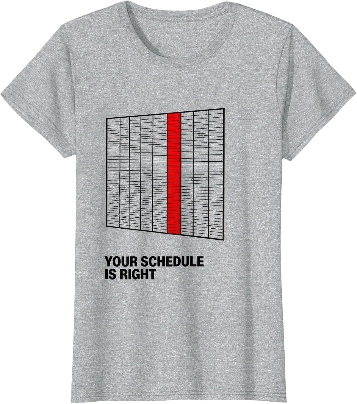 Women's Your Schedule Is Right Groovy School Counselor Schedule T-Shirt - Heather Grey