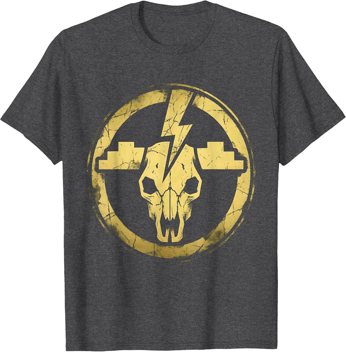 Men's Lightning Storm Over Prairie Flatlands Graphic T-Shirt - Dark Heather Grey
