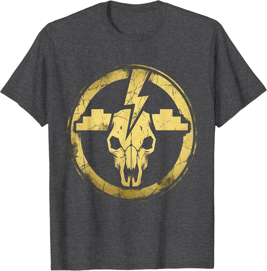 Men's Lightning Storm Over Prairie Flatlands Graphic T-Shirt - Dark Heather Grey
