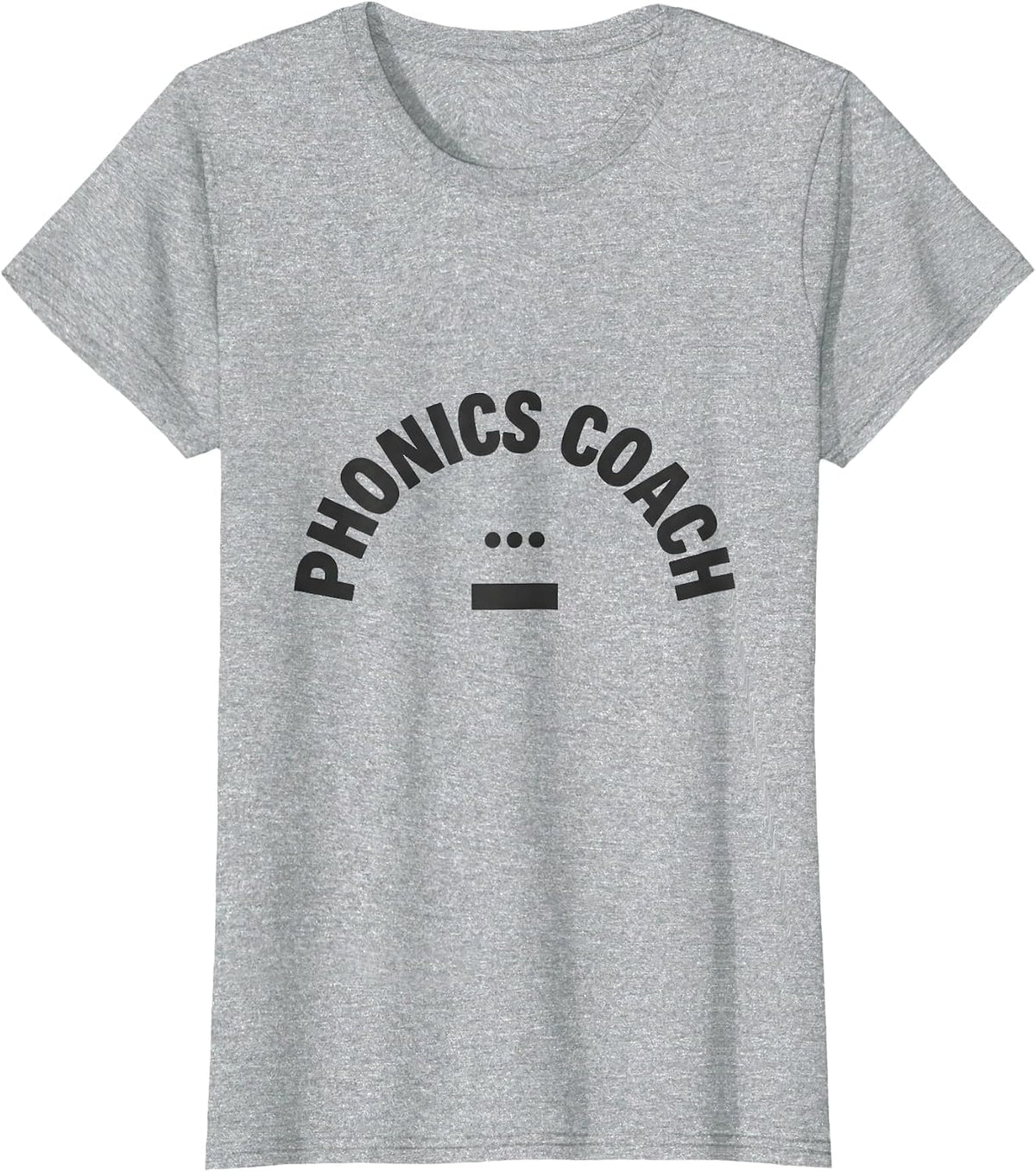 Phonics Coach Funny Literacy Teacher Science Of Reading T-Shirt - Heather Grey