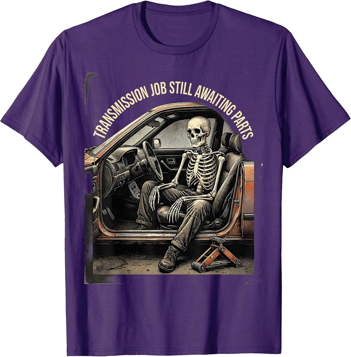 Men's Transmission Job Still Awaiting Parts Funny Mechanic T-Shirt - Purple