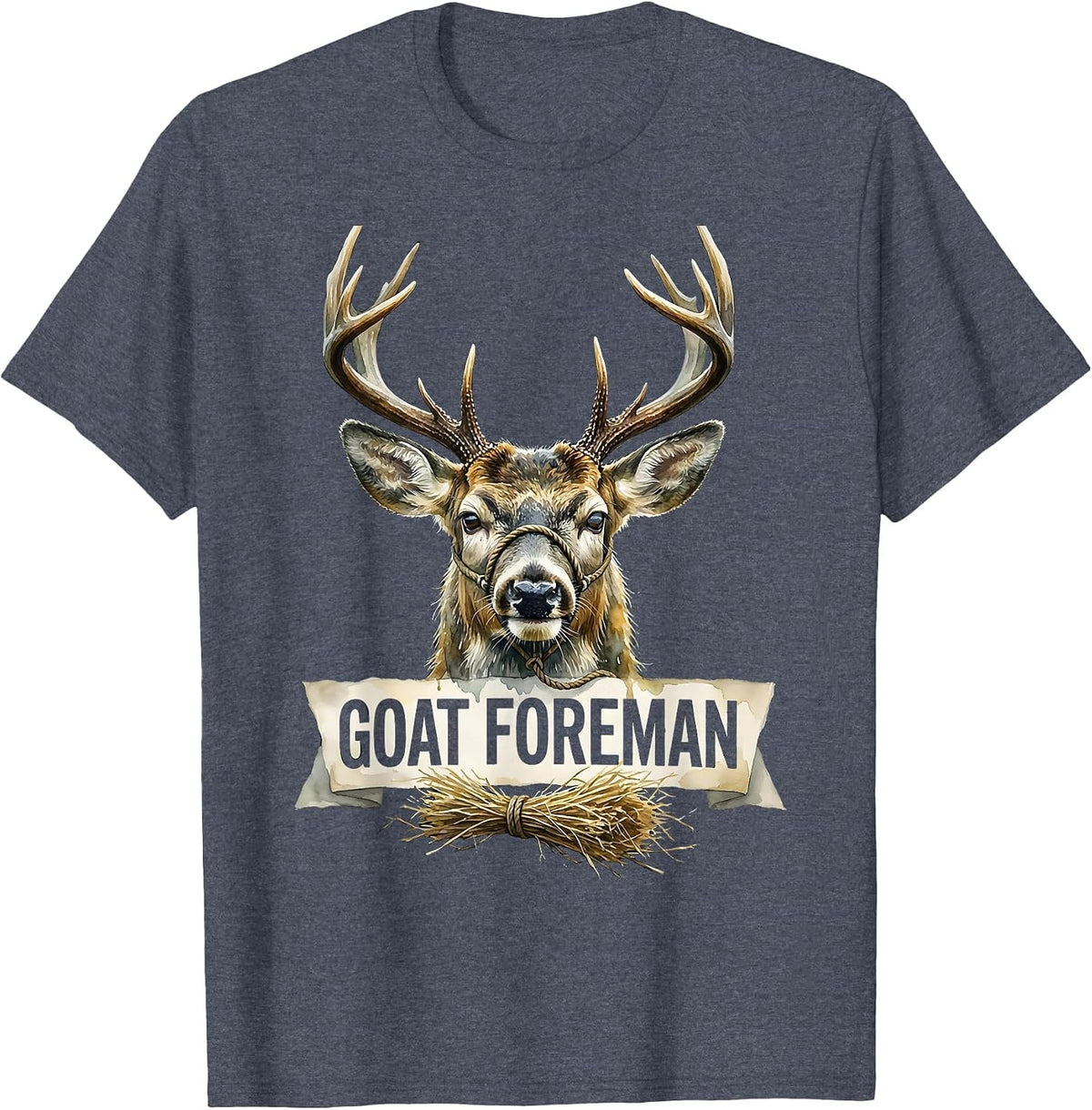 Men's Goat Foreman Funny Goat Farmer Rancher Gift T-Shirt - Heather Blue
