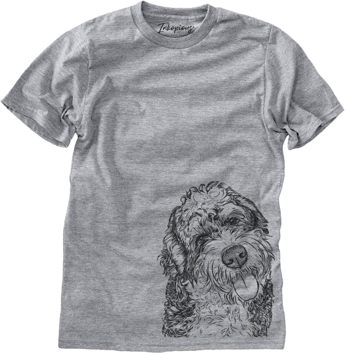 Bare Kaci the Bernedoodle Dog Triblend T-Shirt - Unisex Grey Crew Neck