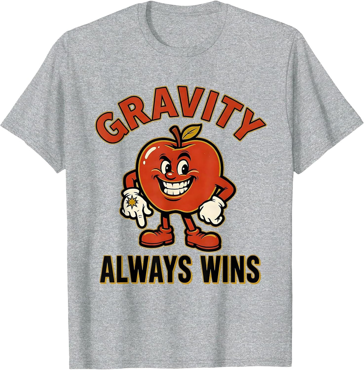 Men's Gravity Always Wins Science Design T-Shirt - Heather Grey