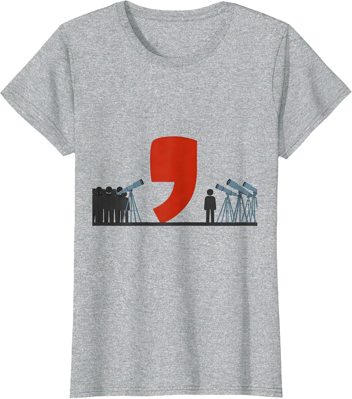 Astronomers Apostrophe Punctuation Humor Grammar Teacher T-Shirt - Heather Grey