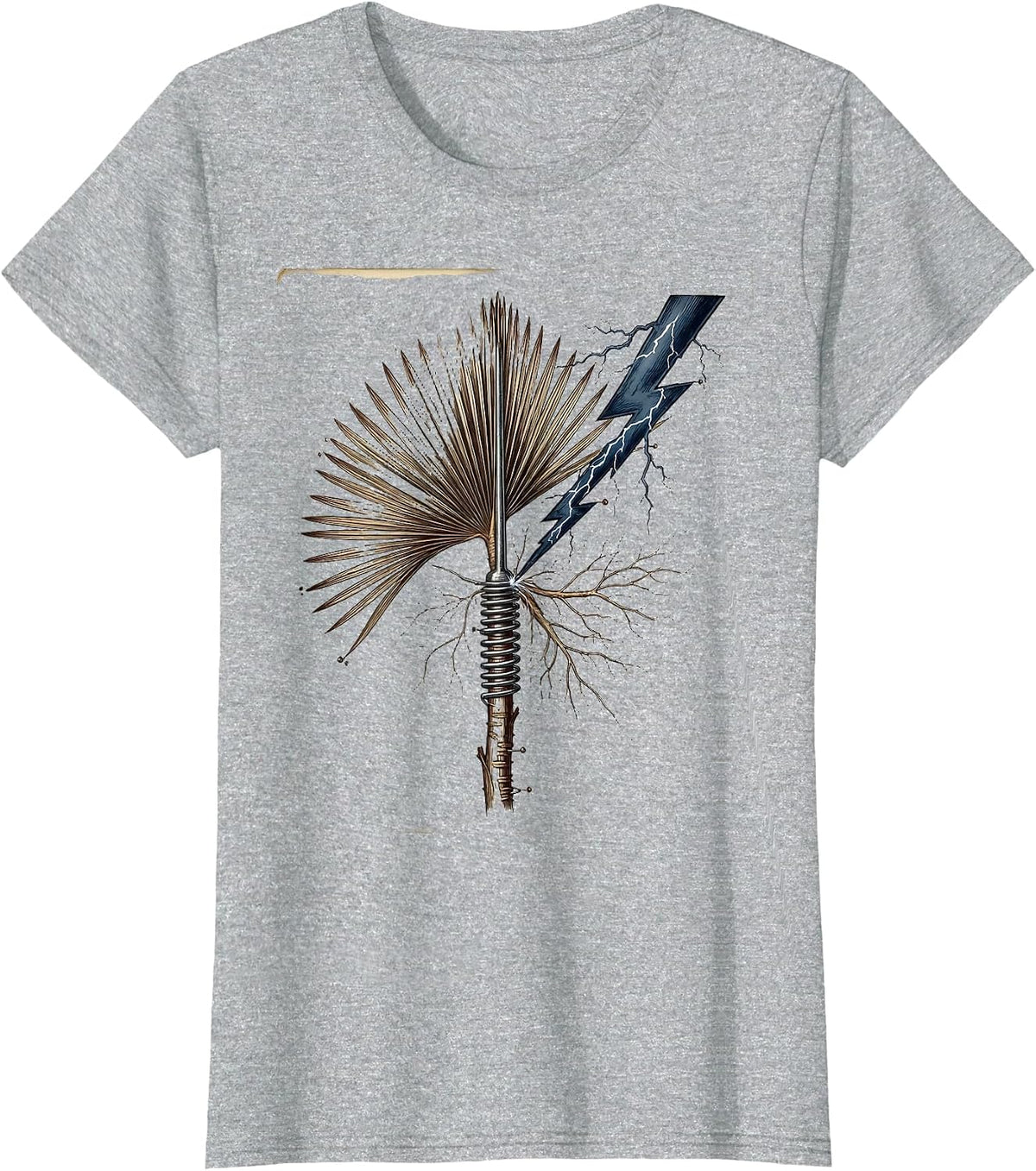 Women's Science Teacher Lightning Bolt Strike Illustration T-Shirt - Heather Grey