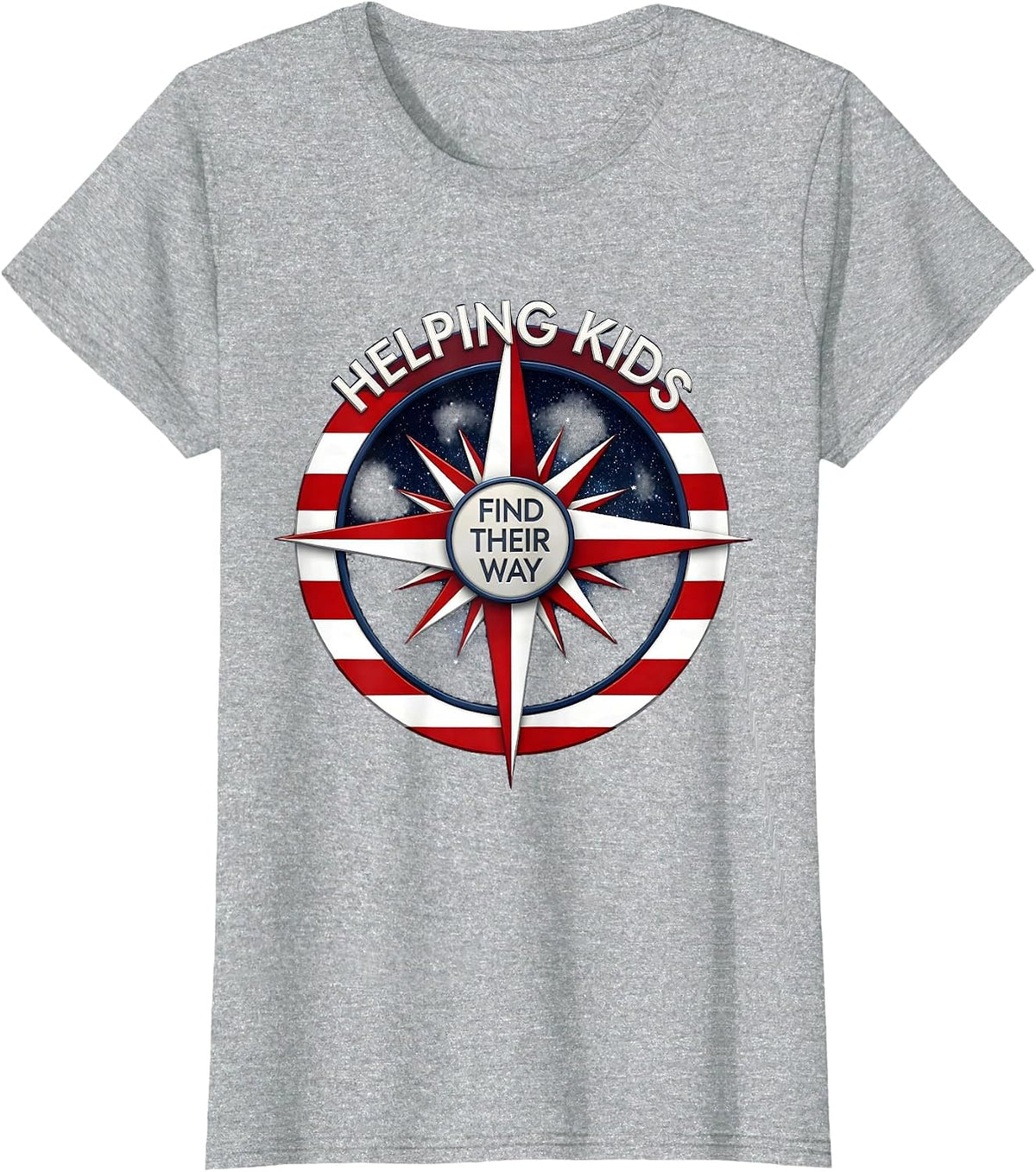 Helping Kids Find Their Way School Counselor T-Shirt - Heather Grey