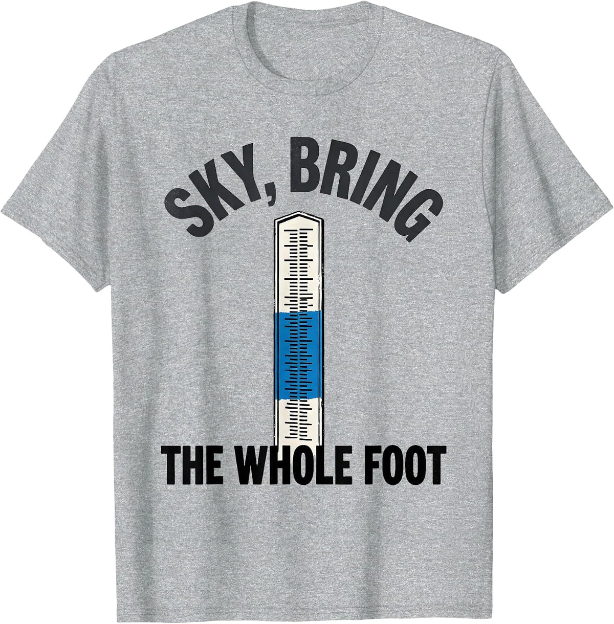 Men's Sky Bring The Whole Foot Funny Weather Enthusiast Vintage T-Shirt - Heather Grey