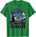 Men's My Turtle Can Gogh Whimsical Art Parody Cat Lover Gift T-Shirt - Kelly Green