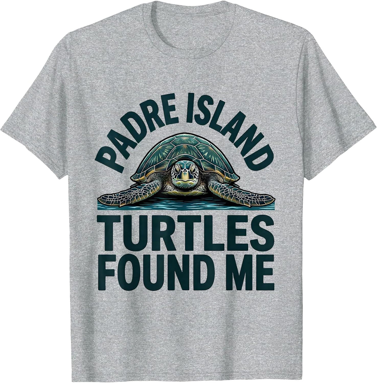Men's Padre Island Turtles Found Me Sea Turtle Lover Gift T-Shirt - Heather Grey