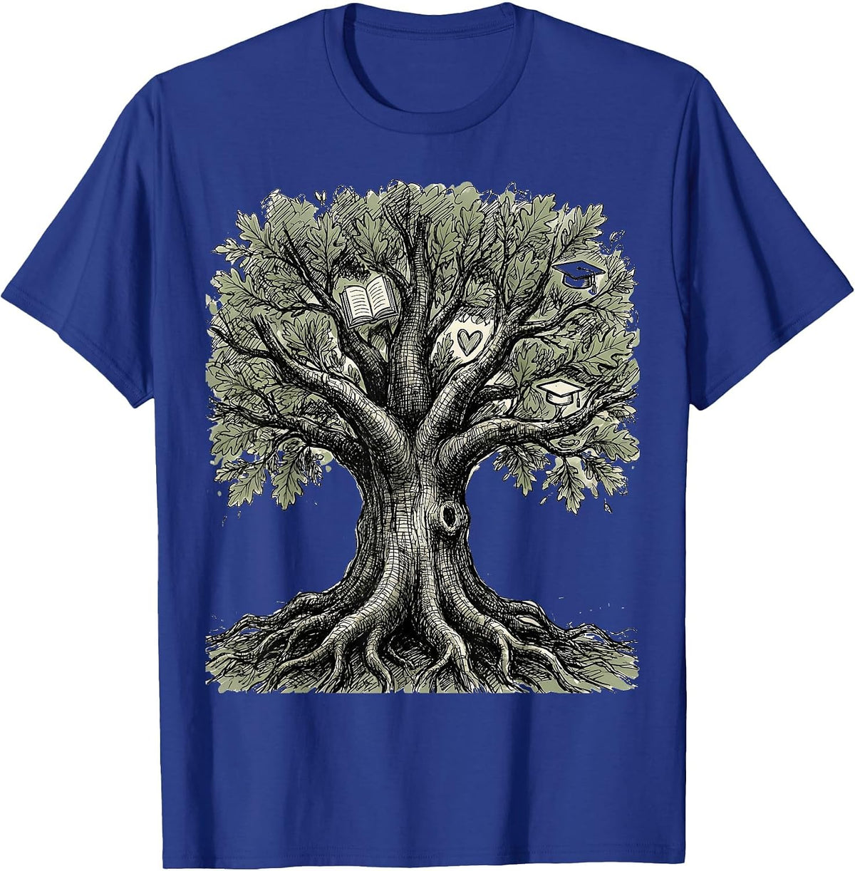 Men's School Counselor Tree Deep Roots Wide Canopy T-Shirt - Royal Blue