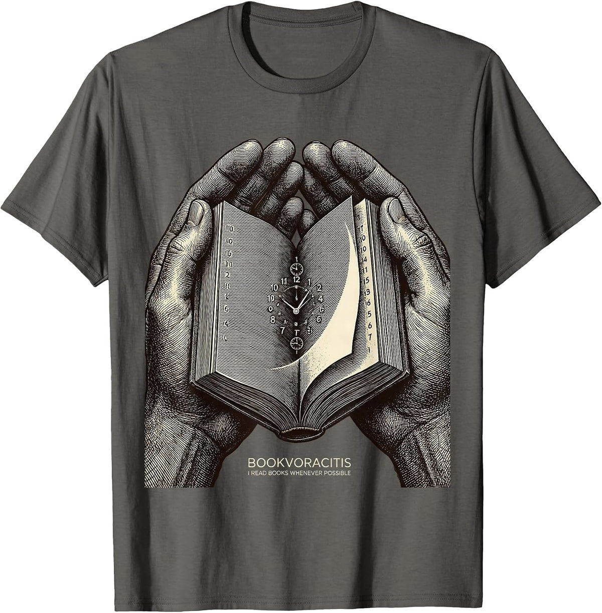 Men's Bookvoracitis I Read Books Whenever Possible Bookworm T-Shirt - Asphalt Grey