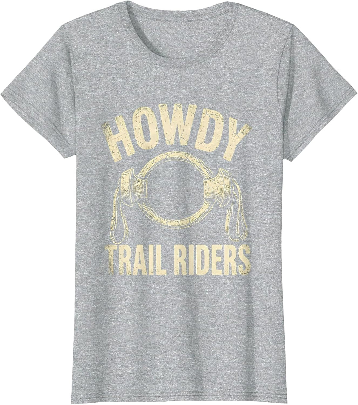 Howdy Trail Riders Boho Western Cowboy Cowgirl Rodeo Pride T-Shirt - Heather Grey