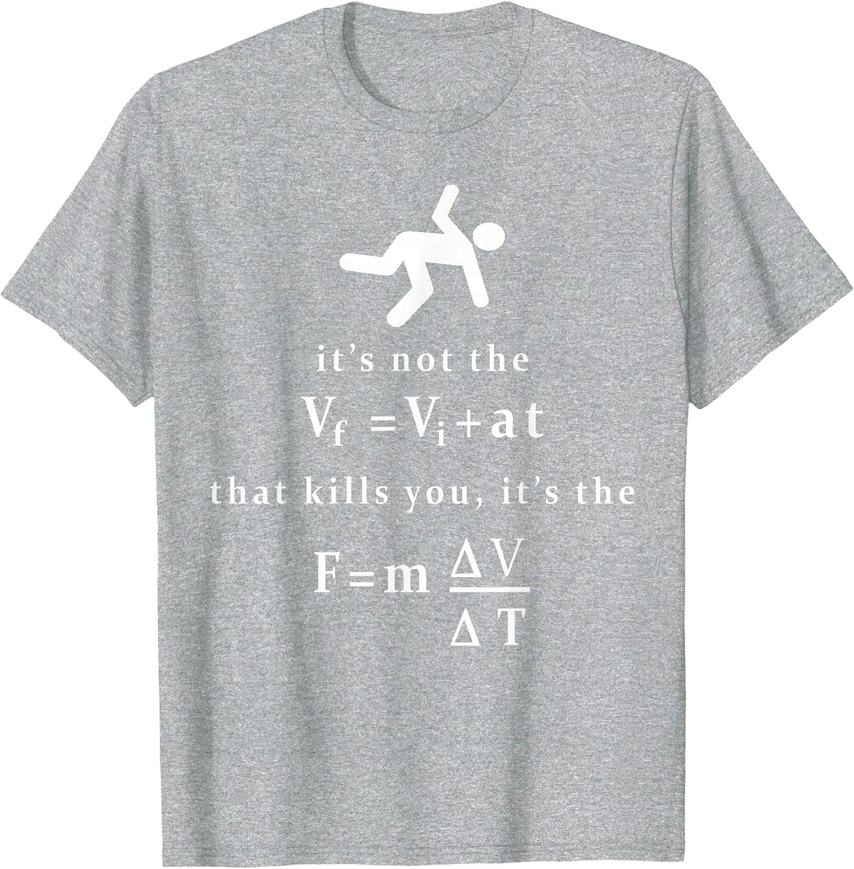 It's not the Fall that Kills You, It's the Landing. Tee T-Shirt - Heather Grey