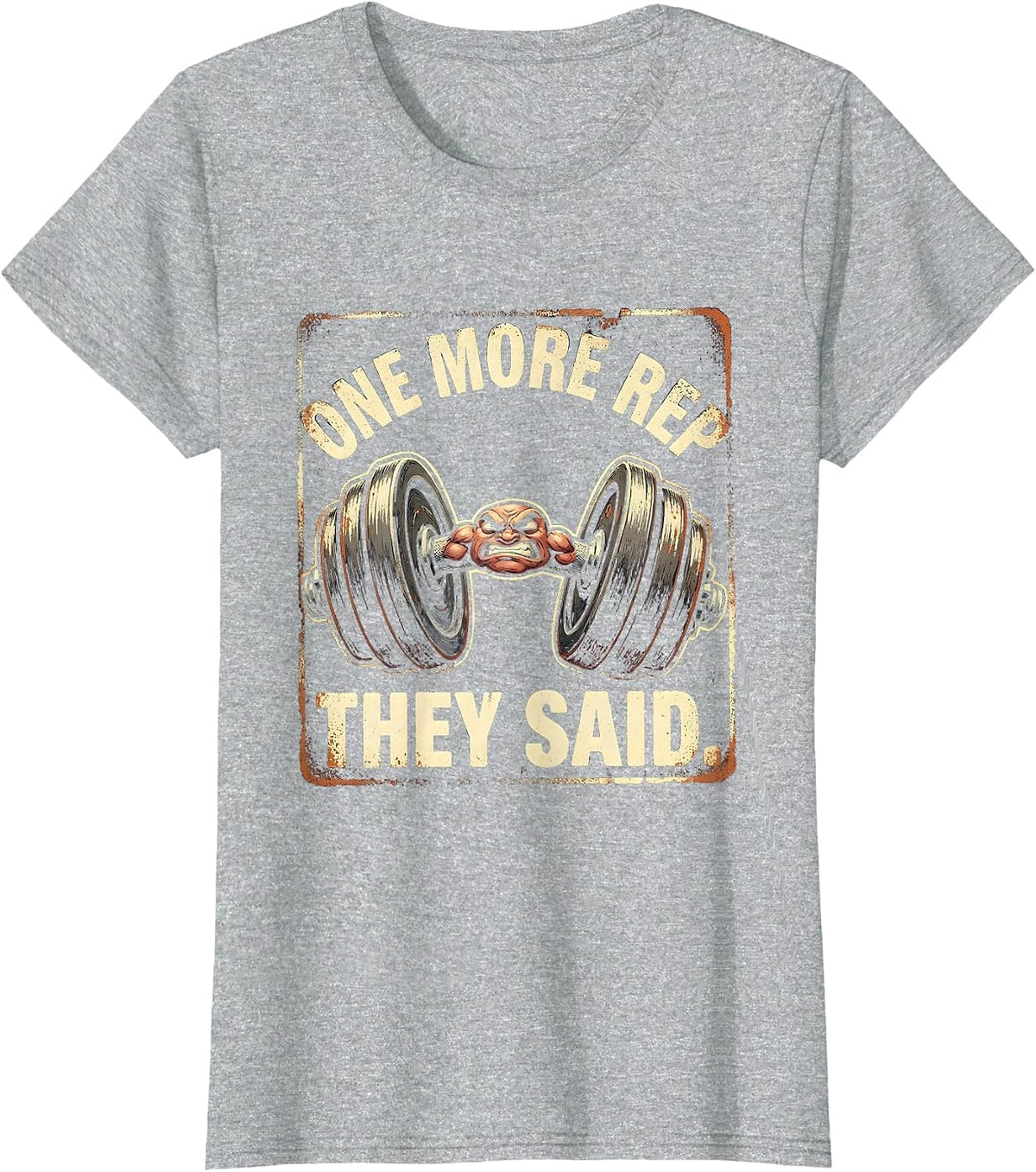One More Rep They Said Funny Gym Design T-Shirt - Heather Grey