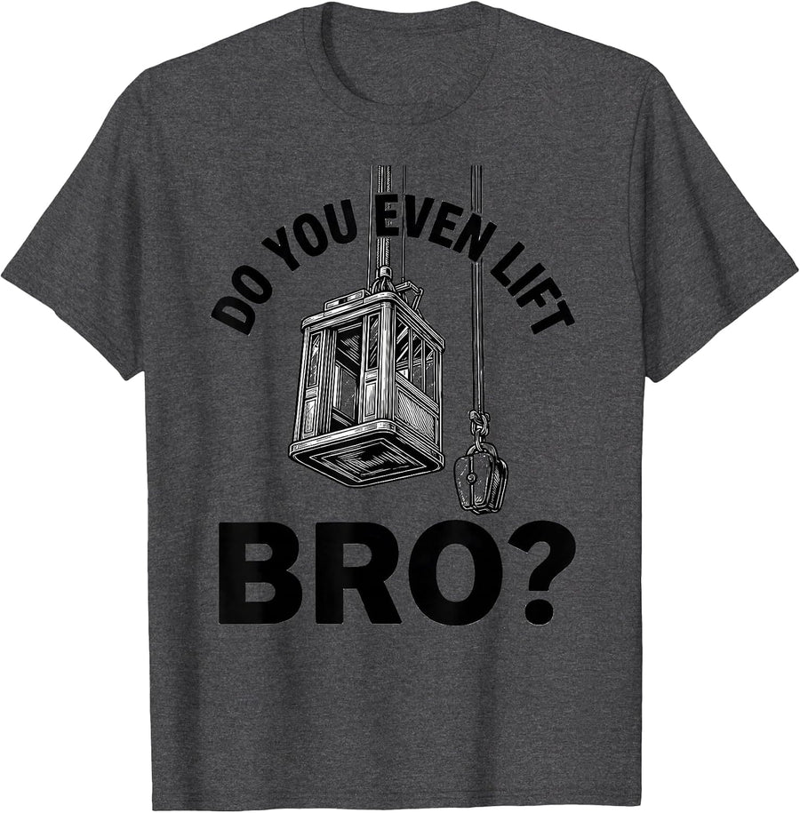 Men's Do You Even Lift, Bro? Funny Gym Bro Workout Humor T-Shirt - Dark Heather Grey