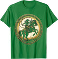 Men's Cowgirl Rope Trick Horseback Western Rodeo Art T-Shirt - Kelly Green