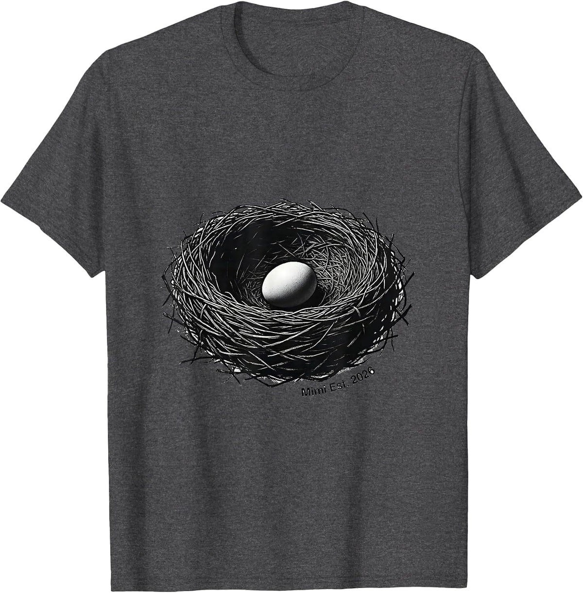 Men's Mimi Est 2026 Funny First Time Grandma Grandmother Spoiling T-Shirt - Dark Heather Grey