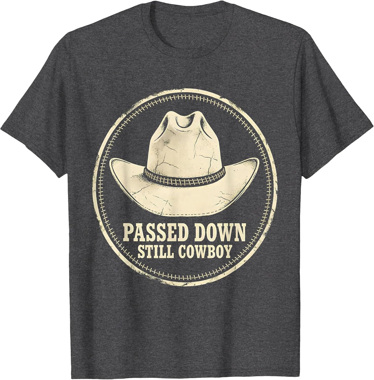 Passed Down Still Cowboy Boho Western Vintage T-Shirt - Dark Heather Grey
