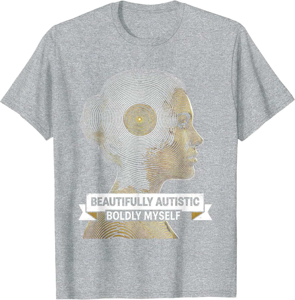 Men's Beautifully Autistic Boldly Myself Autism Design T-Shirt - Heather Grey