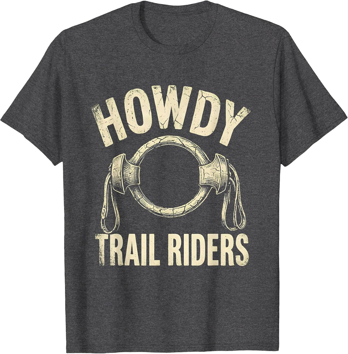 Howdy Trail Riders Boho Western Cowboy Cowgirl Rodeo Pride T-Shirt - Dark Heather Grey