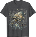 Men's Sea Turtle Sunlit Ocean Glide Graphic Tee T-Shirt - Dark Heather Grey