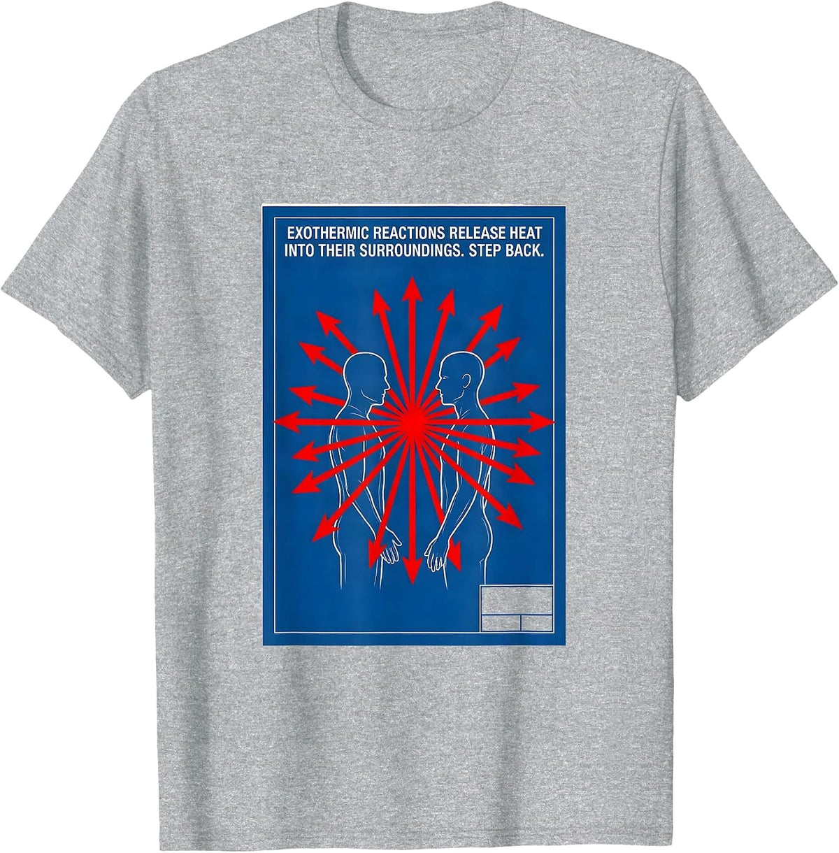 Men's Exothermic Reactions Release Heat Funny Science Chemistry T-Shirt - Heather Grey