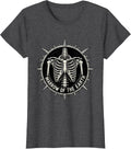 Women's Skeleton Marrow of the Earth Dark Art Design T-Shirt - Dark Heather Grey