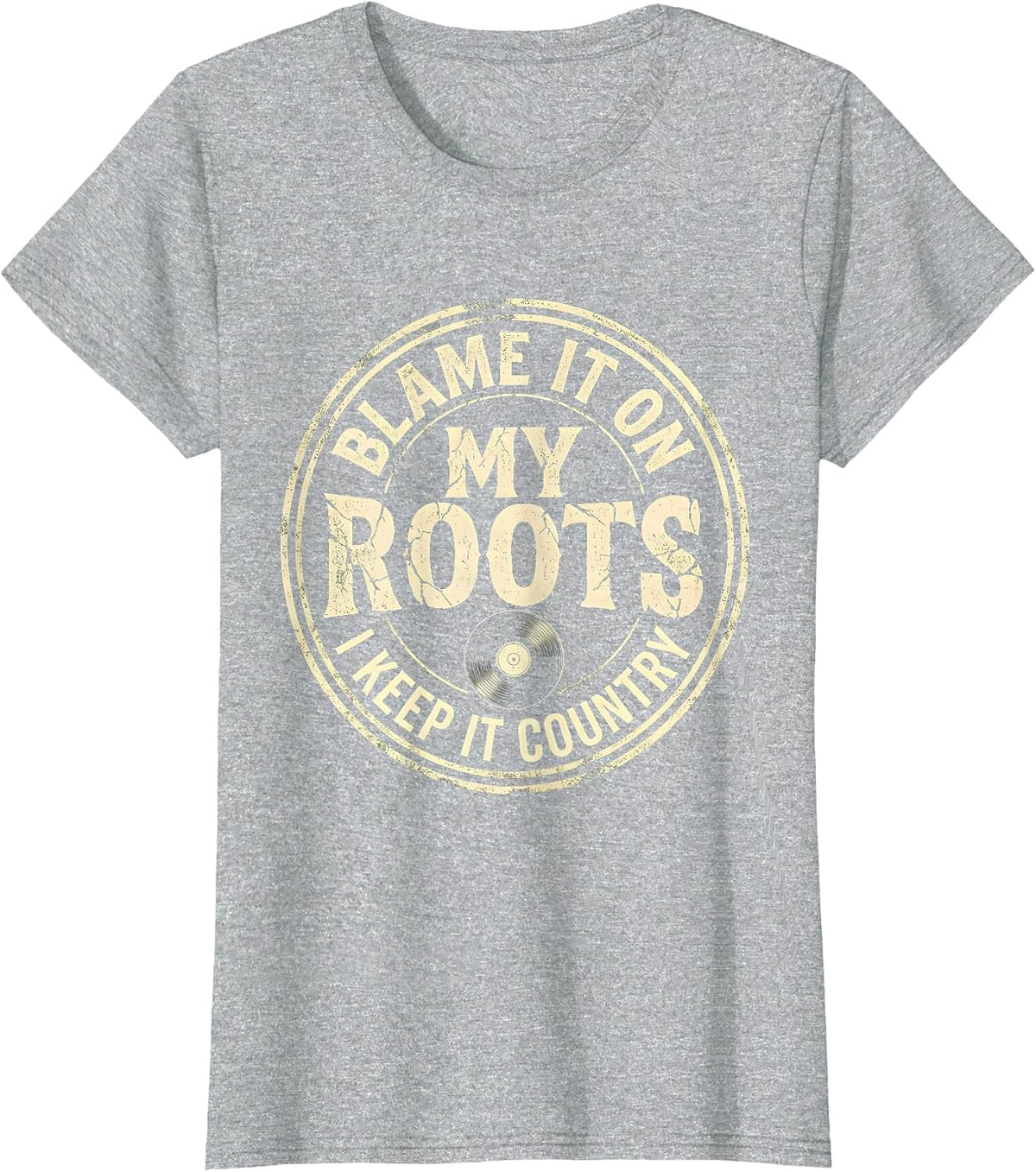 Women's Blame It On My Roots I Keep It Country Boho Western T-Shirt - Heather Grey