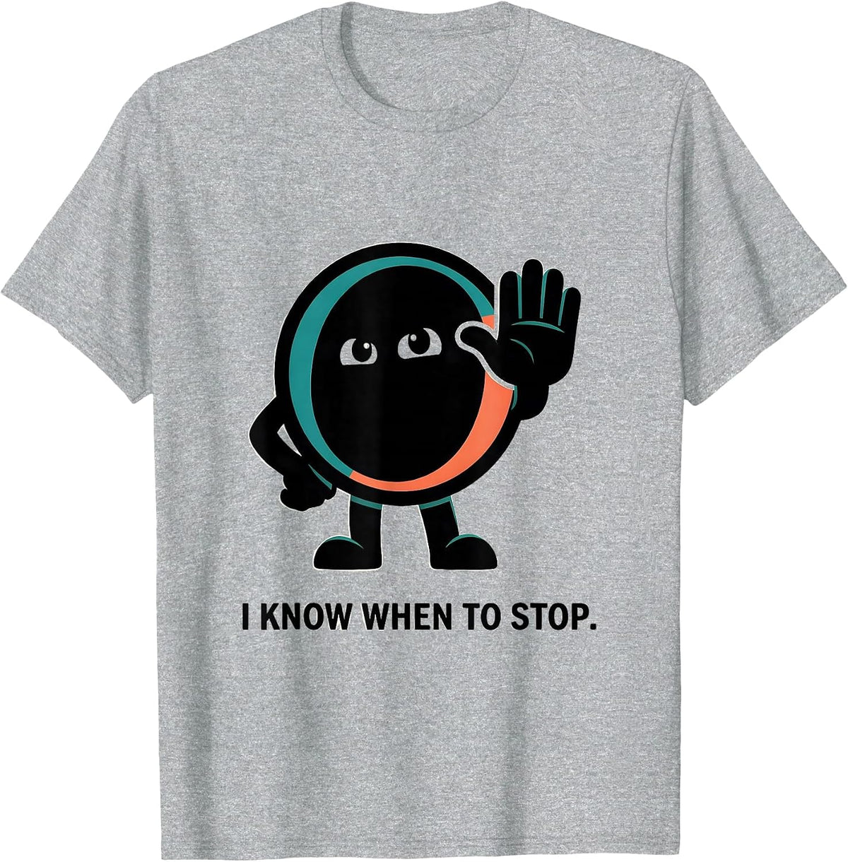 Men's I Know When To Stop Funny Grammar Teacher Punctuation Humor T-Shirt - Heather Grey