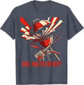 Grill Master On Duty Labor Day BBQ Design T-Shirt - Heather Blue