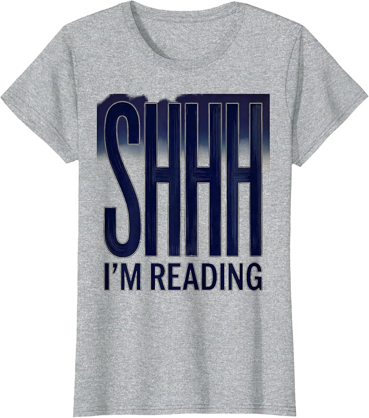 Shhh I'm Reading English Teacher Design T-Shirt - Heather Grey