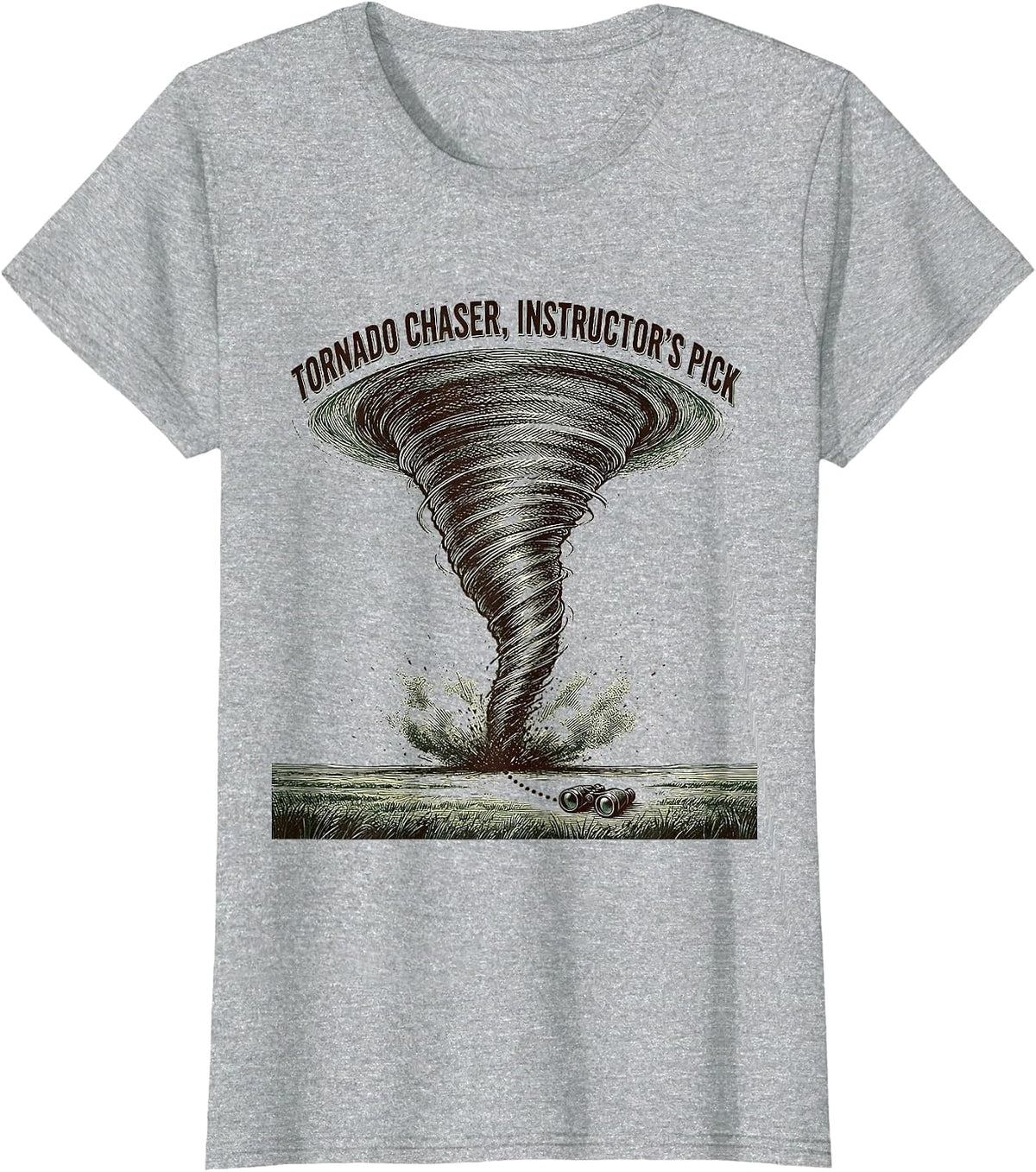 Tornado Chaser Instructor's Pick Crosshatch Meteorology T-Shirt - Heather Grey