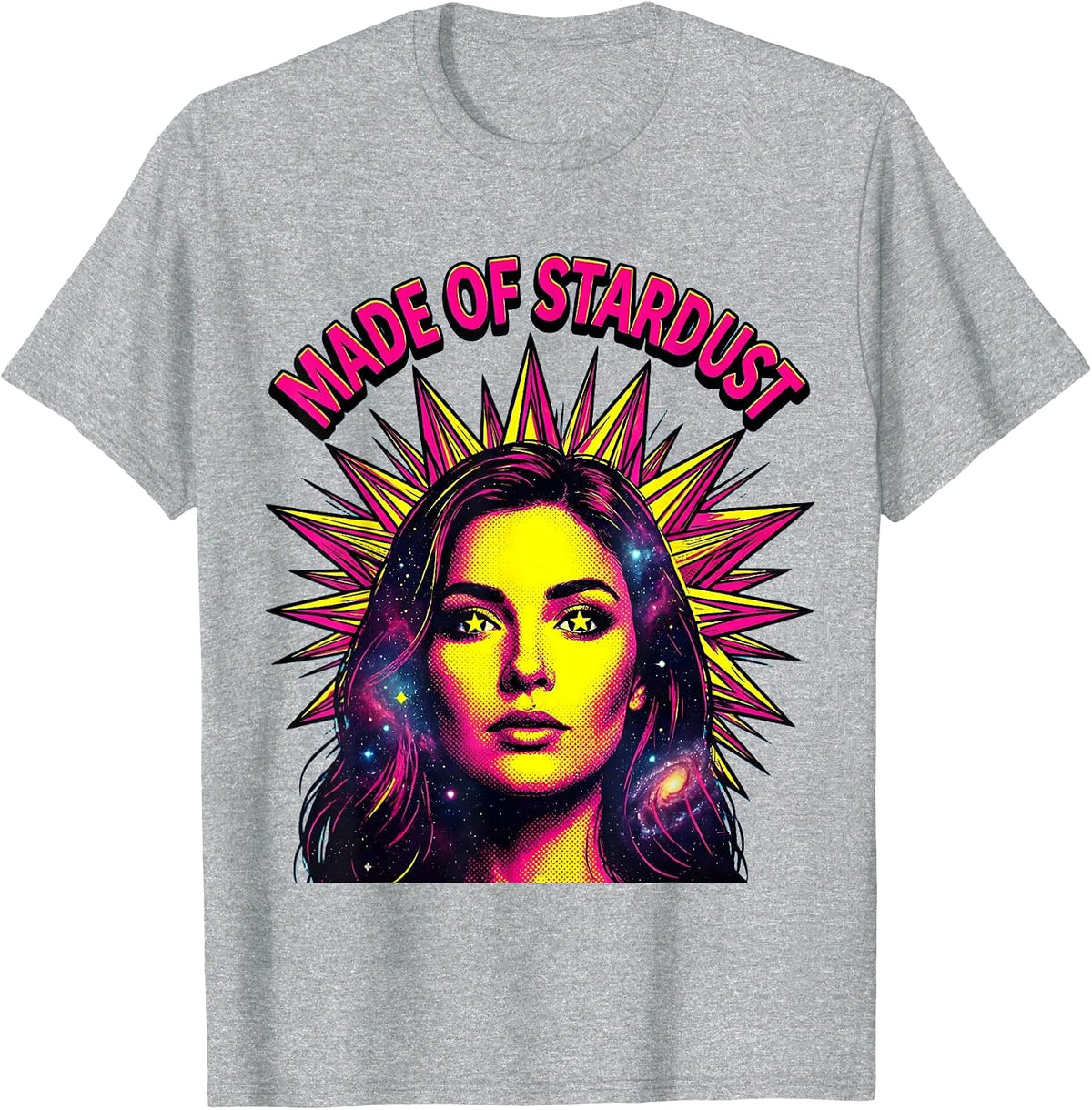 Men's Made of Stardust Star Women Celestial Design T-Shirt - Heather Grey