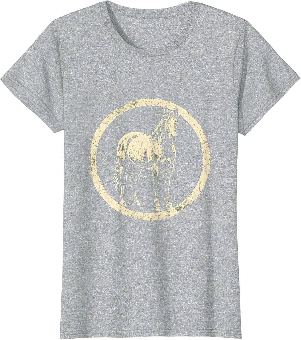 Horse Silhouette Boho Western Cowgirl Rodeo Pride T-Shirt - Heather Grey