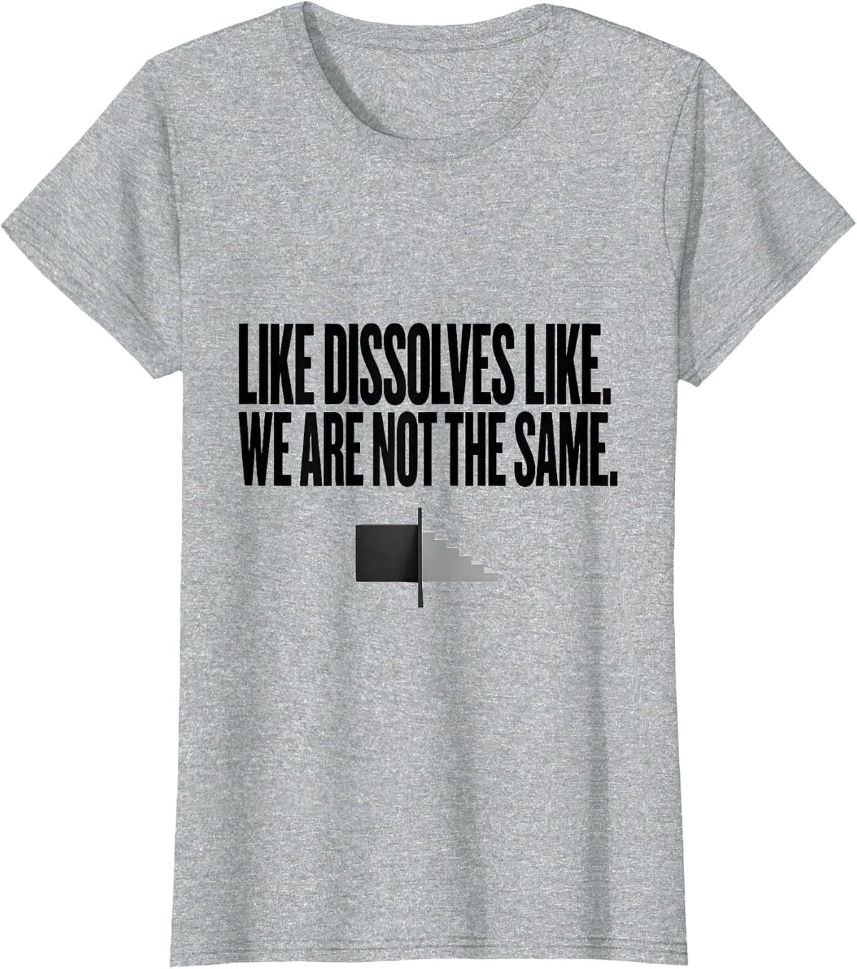 Women's Like Dissolves Like We Are Not The Same Science Humor T-Shirt - Heather Grey
