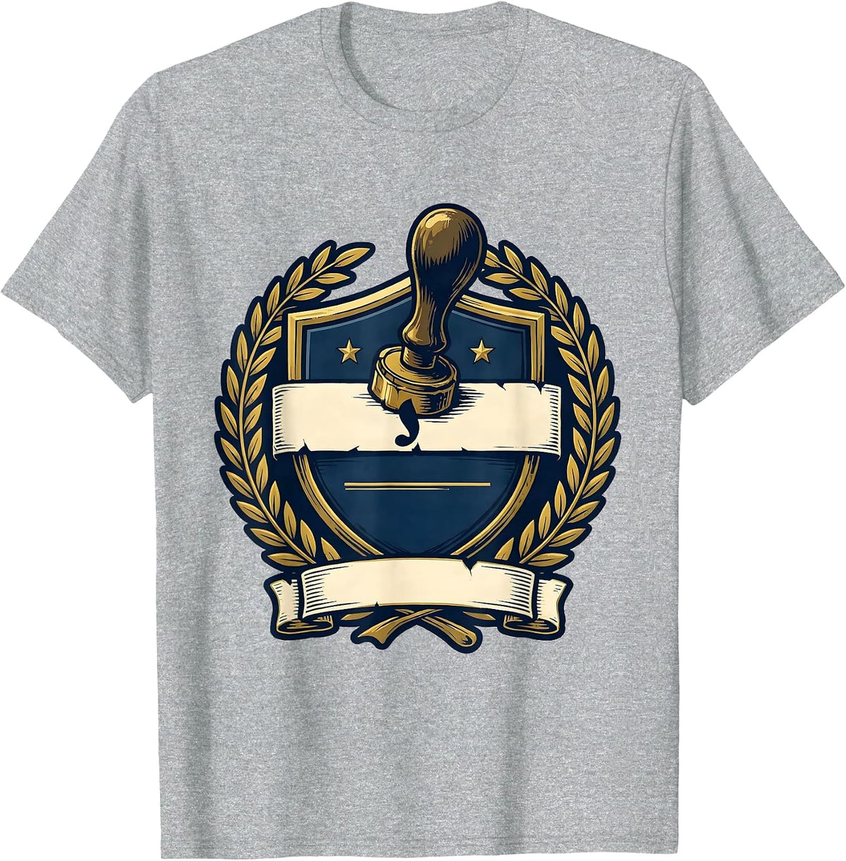 Men's Seal Wax Seal Punctuation Humor Grammar Teacher Gift T-Shirt - Heather Grey