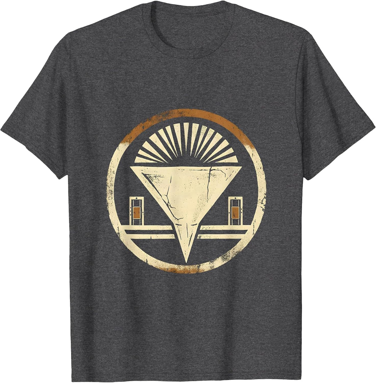 Men's Nebraska Tornado Funnel Plains Illustration T-Shirt - Dark Heather Grey