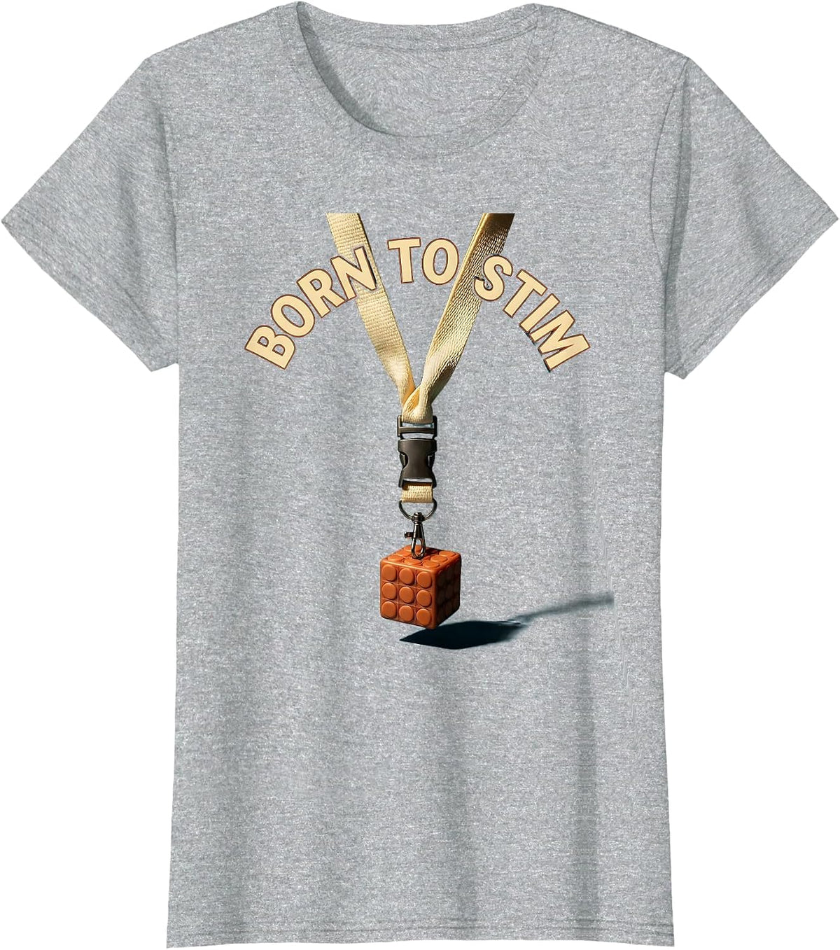 Born to Stim Autism Awareness Design T-Shirt - Heather Grey