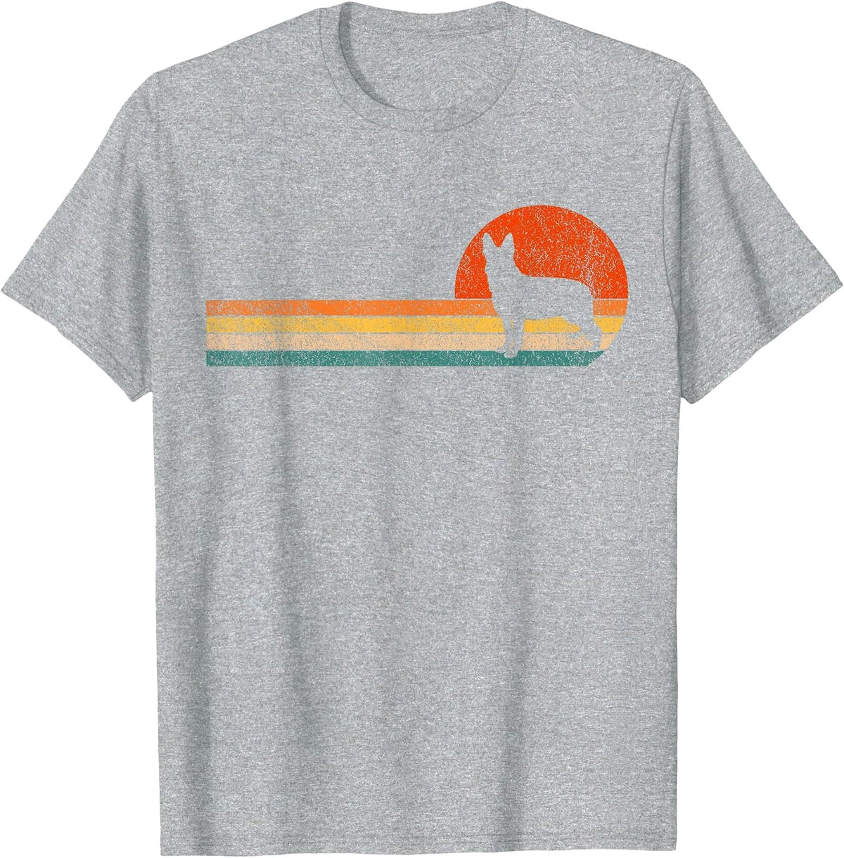 Funny German Shepherd Dog Owner Retro Vintage T-Shirt - Heather Grey