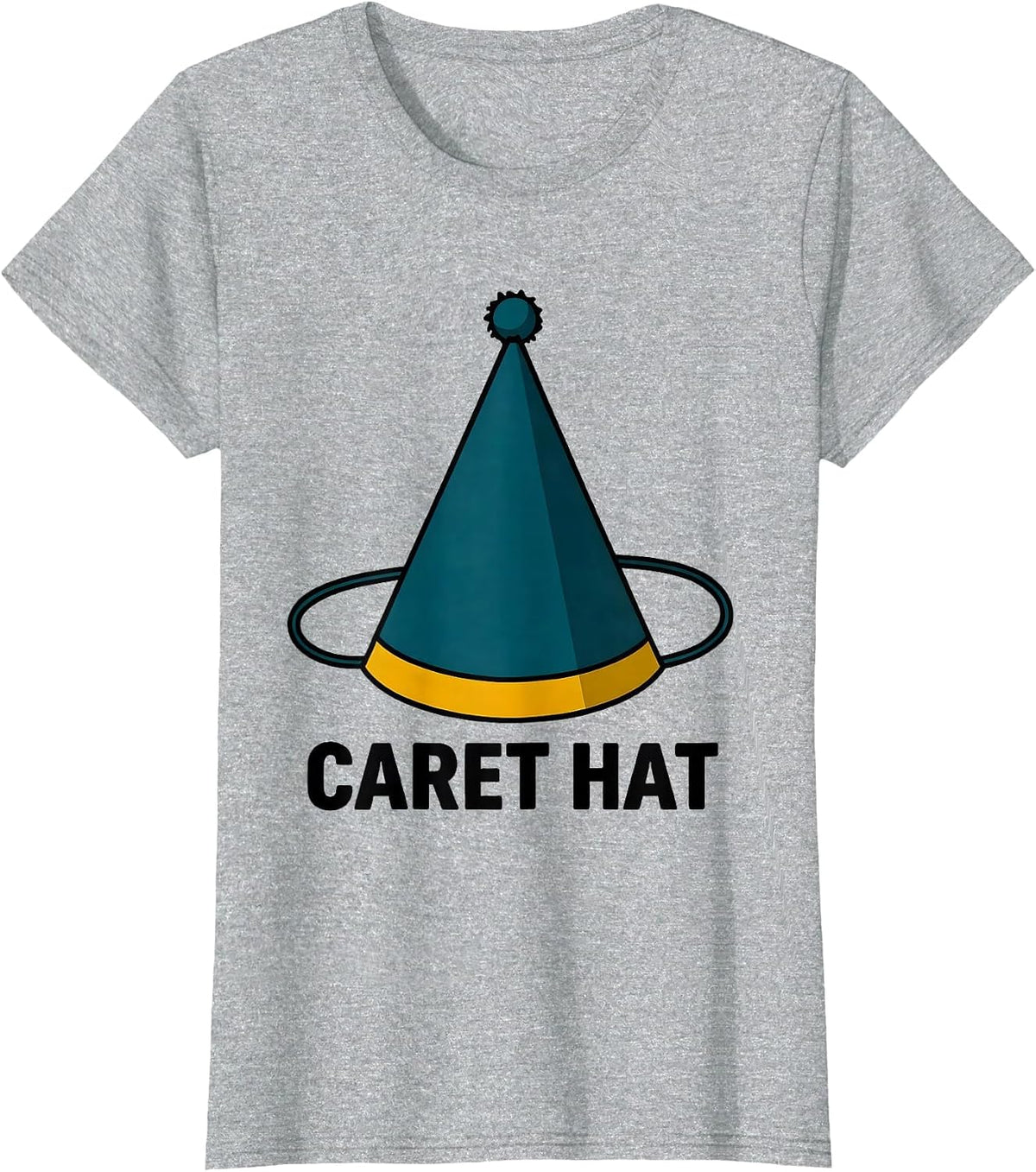 Women's Caret Hat Funny Grammar Teacher Punctuation Pun T-Shirt - Heather Grey