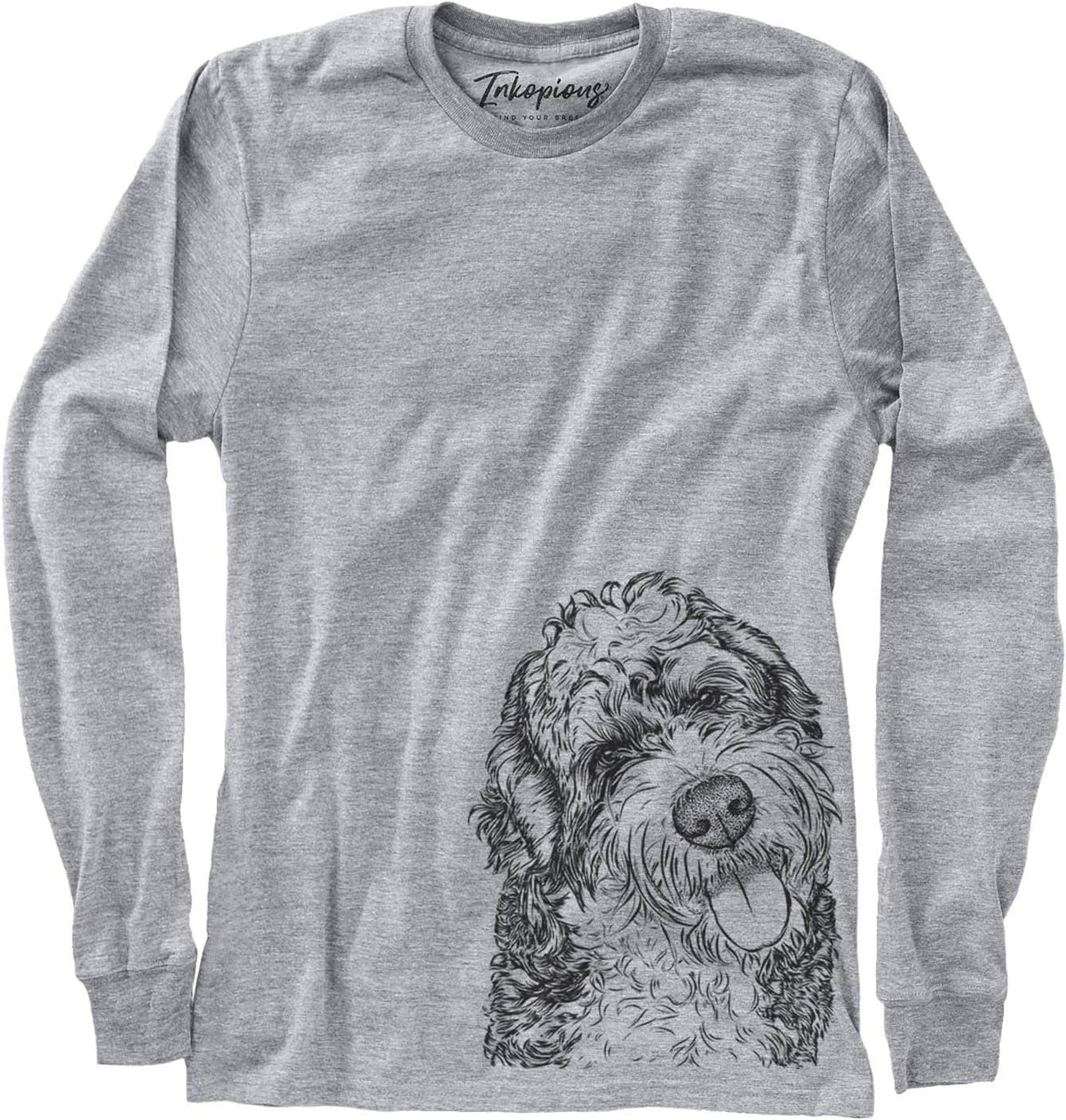 Bare Kaci the Bernedoodle Dog Triblend T-Shirt - Unisex Long Sleeve