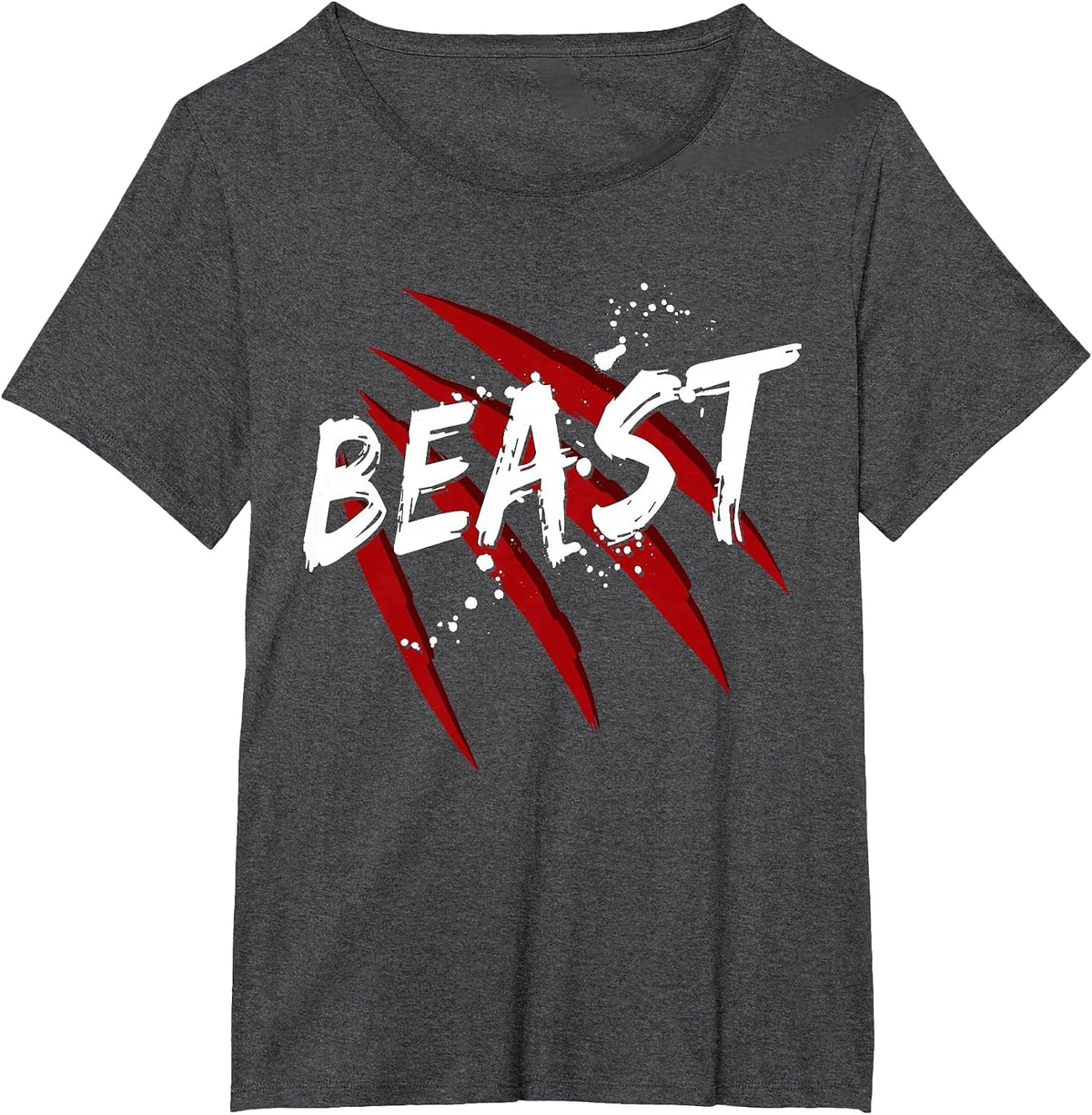 Gym Workout Training Beast Fitness Weight Loss Exercise T-Shirt - Dark Heather Grey