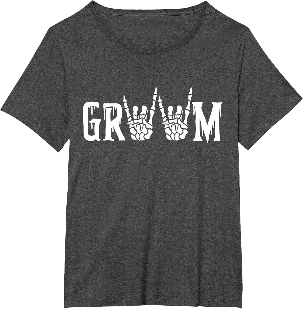 Gothic Skeleton Groom Wedding Just Married Spooky Halloween T-Shirt - Dark Heather Grey