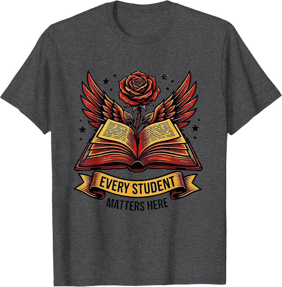 Men's Every Student Matters Here School Counselor Design T-Shirt - Dark Heather Grey