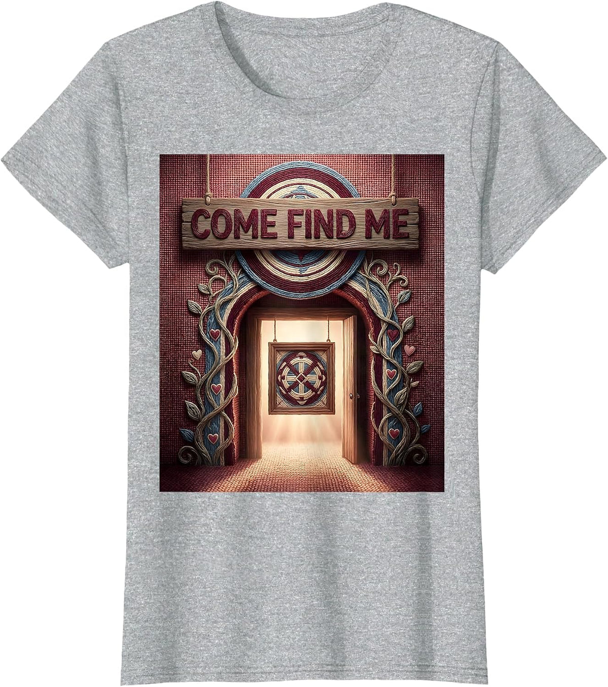 Women's Come Find Me Contemporary Tapestry School Counselor Student T-Shirt - Heather Grey